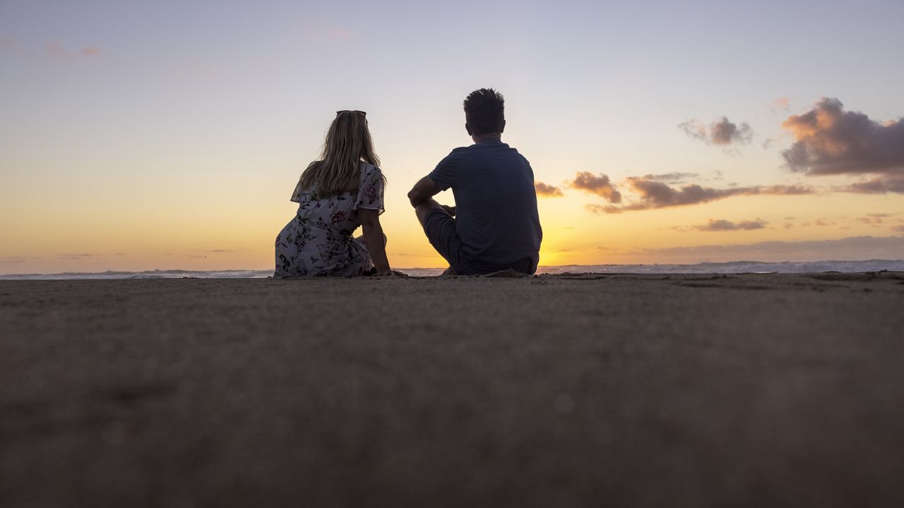 Couple reflecting summer STOCK